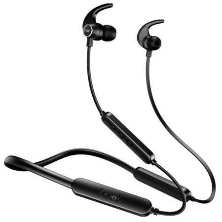 Boat Rockerz 255 Pro+, 60H Battery, Fast Charge, IPX7, Dual Pair,Low Latency,Magnetic Buds, Stream Ad Free Music via App Support, in Ear Bluetooth Neckband, Wireless with Mic Earphones (Active Black | Navy Blue | Cosmic Grey)