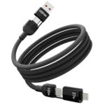 COSTAR 4-in-1 100W Charging Cable|USB-A,Type-C,Fast Charging,480Mbps Data Transfer,Data Sync|Compatible with Android & iOS Smartphones,Tablet/Ipads & Macbook