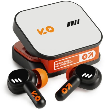 GOBOULT Tenet TWS Earbuds with 75H Playtime, Amp App Support, Quad Mic ENC, Dual Device Pairing Buds, 13mm Driver Ear Buds, Bluetooth 5.4 Wireless Earbuds (Turbo Orange | Black | Midnight Blue | Neon Green | Solar Yellow | White)
