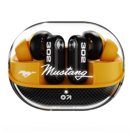 GOBOULT Mustang Sprint in Ear Earbuds with 60H Playtime, Amp App Support, 32dB Active Noise Cancellation, Quad Mic ENC, Dual Device Pairing, 10mm Drivers, BTv 6.0 TWS (Turbo Yellow | Neon Green)