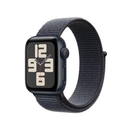 Apple Watch SE (2nd Gen, 2023) [GPS 44mm] Smartwatch with Midnight Aluminum Case with Ink Sport Loop. Fitness & Sleep Tracker, Crash Detection, Heart Rate Monitor, Retina Display